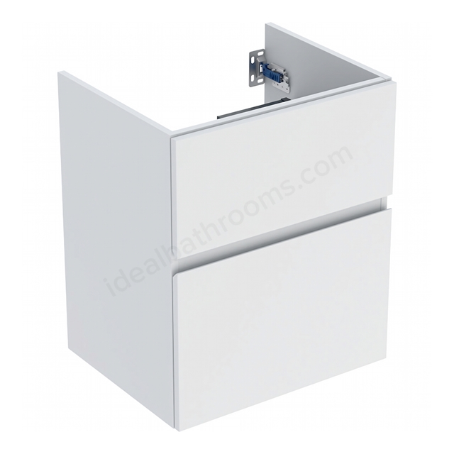 Geberit Aniara 2-Drawer Basin Cabinet 550mmW; Matt White Silk