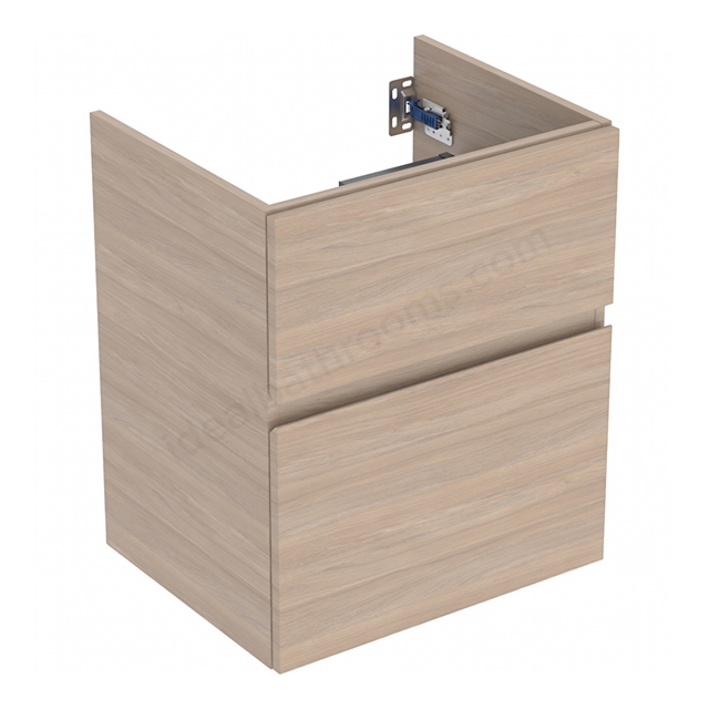 Geberit Aniara 2-Drawer Basin Cabinet 550mmW; Oak Melamine