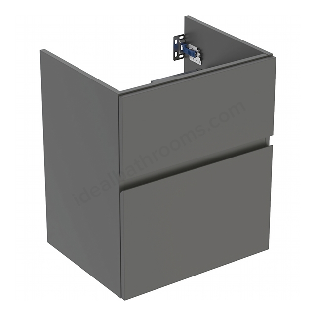 Geberit Aniara 2-Drawer Basin Cabinet 550mmW; Lava Matt Silk