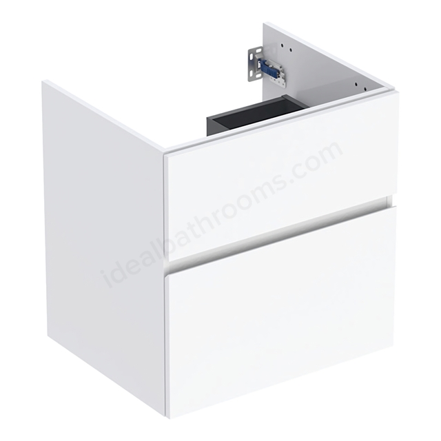 Geberit Aniara 2-Drawer Basin Cabinet 600mmW; Gloss White Silk