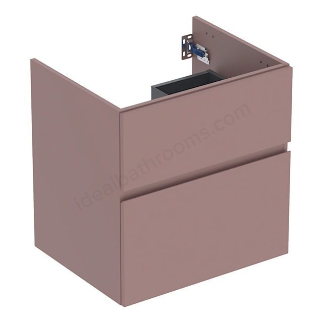 Geberit Aniara 2-Drawer Basin Cabinet 600mmW; Rusty Red Matt Silk