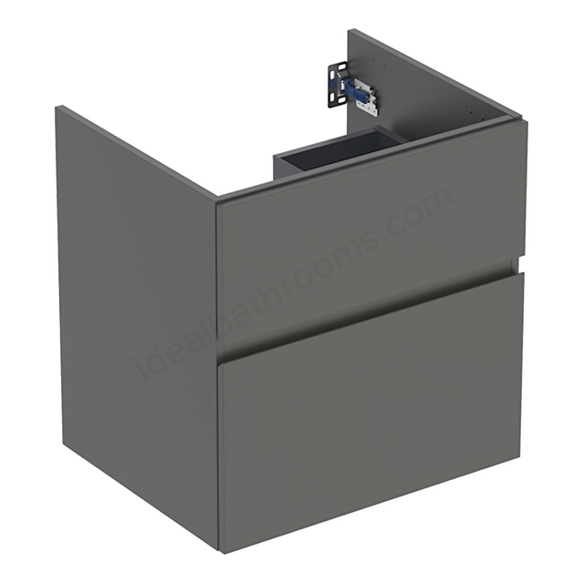 Geberit Aniara 2-Drawer Basin Cabinet 600mmW; Lava Matt Silk