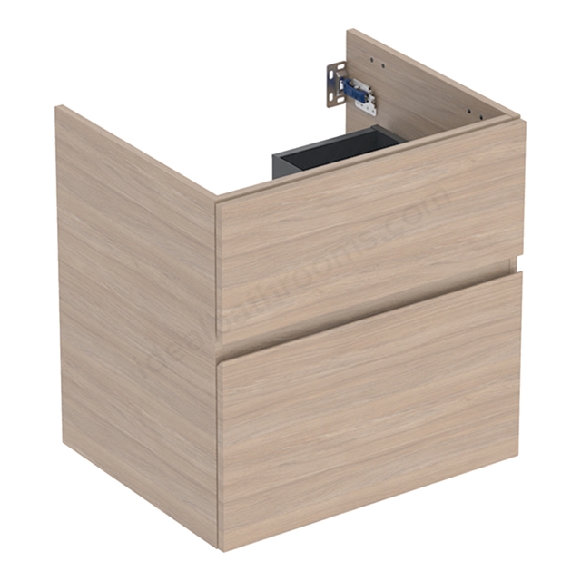 Geberit Aniara 2-Drawer Basin Cabinet 600mmW; Oak Melamine