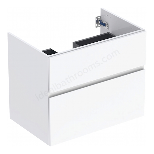 Geberit Aniara 2-Drawer Basin Cabinet 750mmW; Gloss White Silk