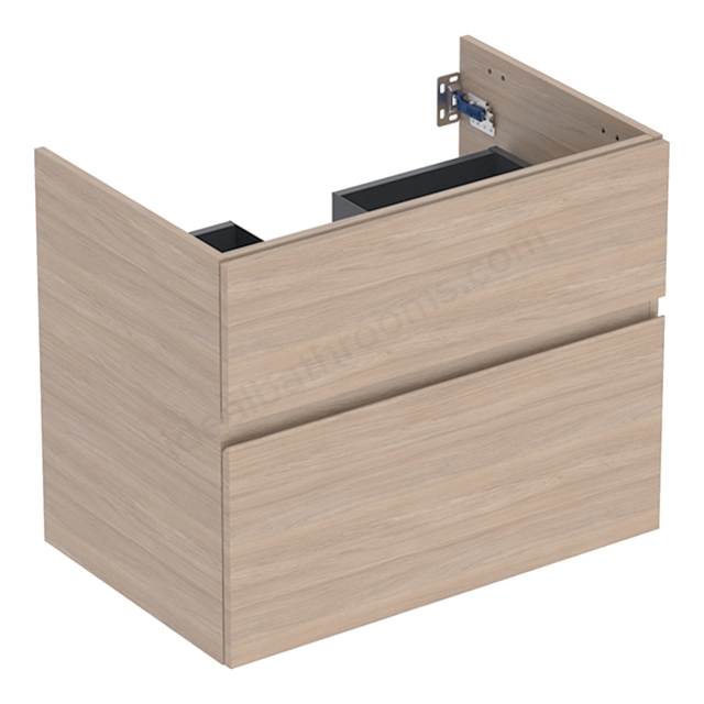 Geberit Aniara 2-Drawer Basin Cabinet 750mmW; Oak Melamine