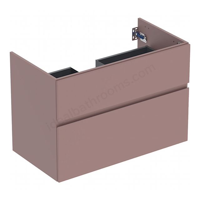 Geberit Aniara 2-Drawer Basin Cabinet 900mmW; Rusty Red Matt Silk