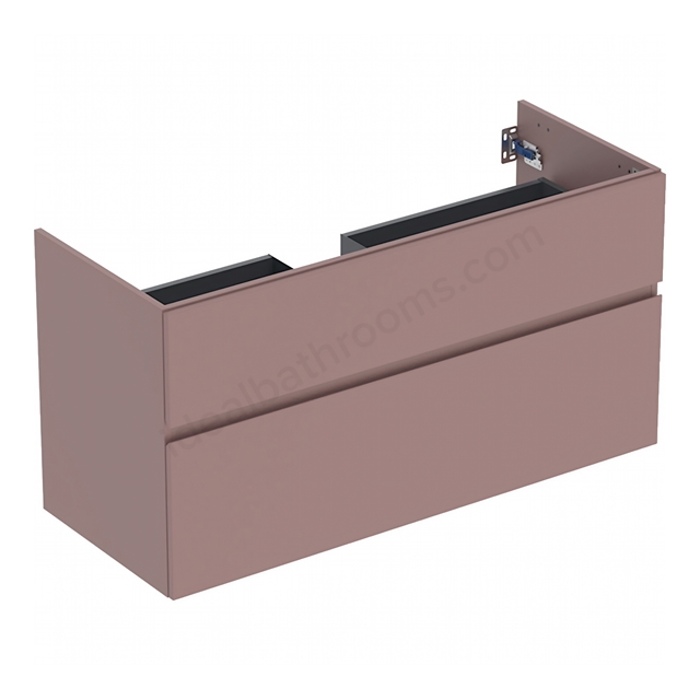 Geberit Aniara 2-Drawer Basin Cabinet 1200mmW; Rusty Red Matt Silk