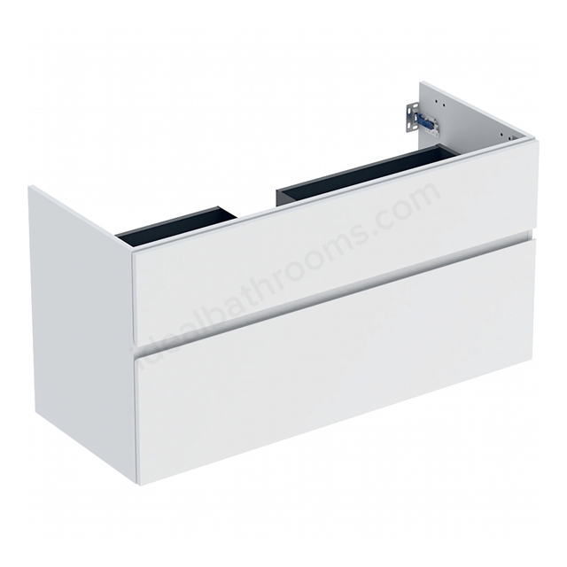 Geberit Aniara 2-Drawer Basin Cabinet 1200mmW; Matt White Silk