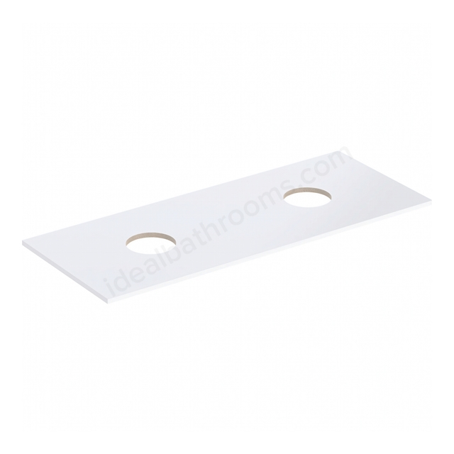 Geberit Aniara 1188mmW Washtop, Gloss White Silk, Left & Right Cut-Out