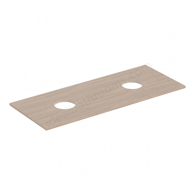 Geberit Aniara 1188mmW Washtop, Oak Melamine, Left & Right Cut-Out