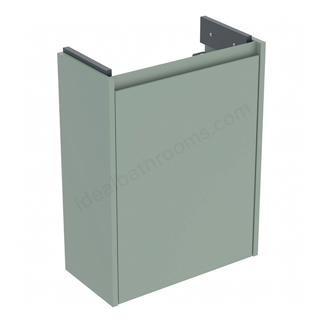 Geberit Selnova Square Compact Cabinet for 500mmW x 250mmD Basin; Sage Green Silk Matt