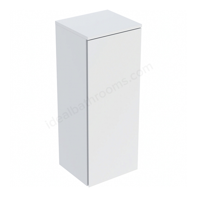 Geberit Selnova Square 1-Door Medium Cabinet; 330mmW x 850mmH; Matt White Silk