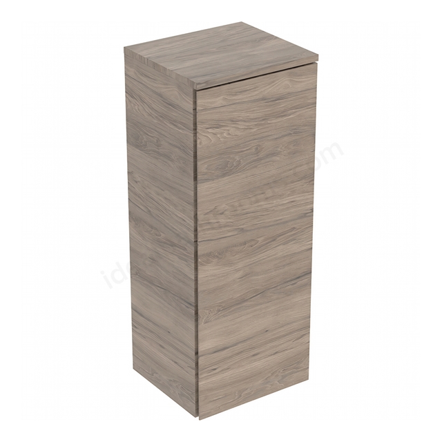Geberit Selnova Square 1-Door Side Cabinet; 330mmW x 850mmH; Hickory Melamine