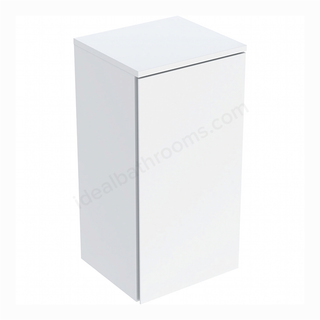 Geberit Selnova Square 1-Door Side Cabinet; 330mmW x 650mmH; Gloss White Silk