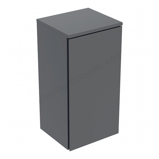 Geberit Selnova Square 1-Door Side Cabinet; 330mmW x 650mmH; Lava Silk Matt