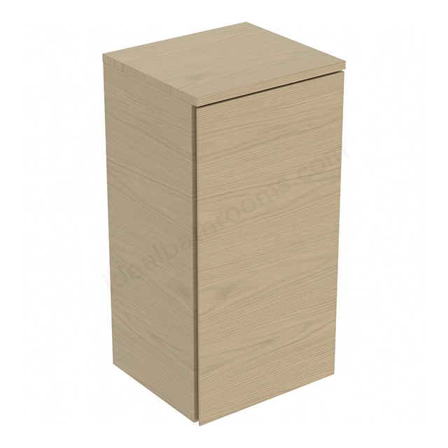 Geberit Selnova Square 1-Door Side Cabinet; 330mmW x 650mmH; Oak Melamine