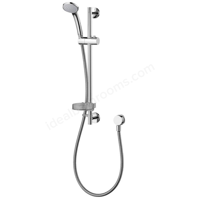 Ideal Standard IDEALRAIN S1 Shower Kit - Single Function Handspray Rail Hose & Soap Dish; Chrome