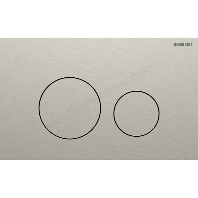 Geberit Sigma40 Round Dual Flush Plate, Brushed Nickel