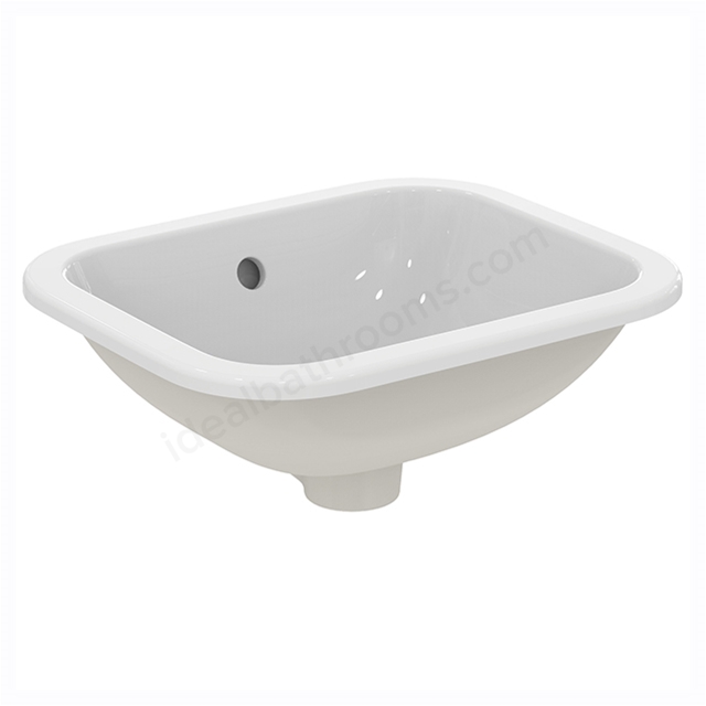 Armitage Shanks Contour 21 Rectangular 420mm Under-Countertop No Taphole Basin With Overflow