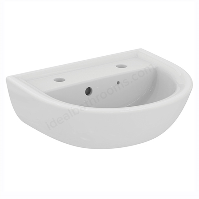 Armitage Shanks Sandringham 21 450mm Handrinse Basin With 2 Tapholes, Overflow And Chainstay Hole