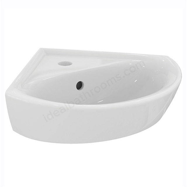 Armitage Shanks Sandringham 21 480mm Corner Basin With 1 Taphole And Overflow