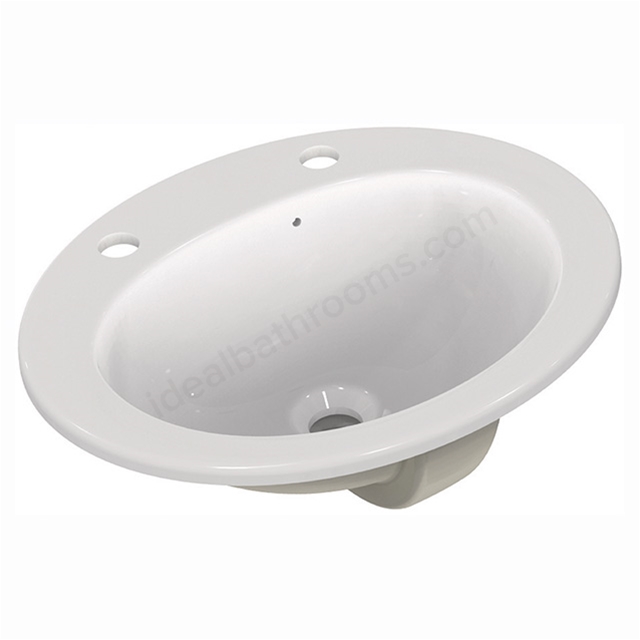 Armitage Shanks Sandringham 21 500mm Countertop Basin With 2 Tapholes, Overflow And Chainstay Hole