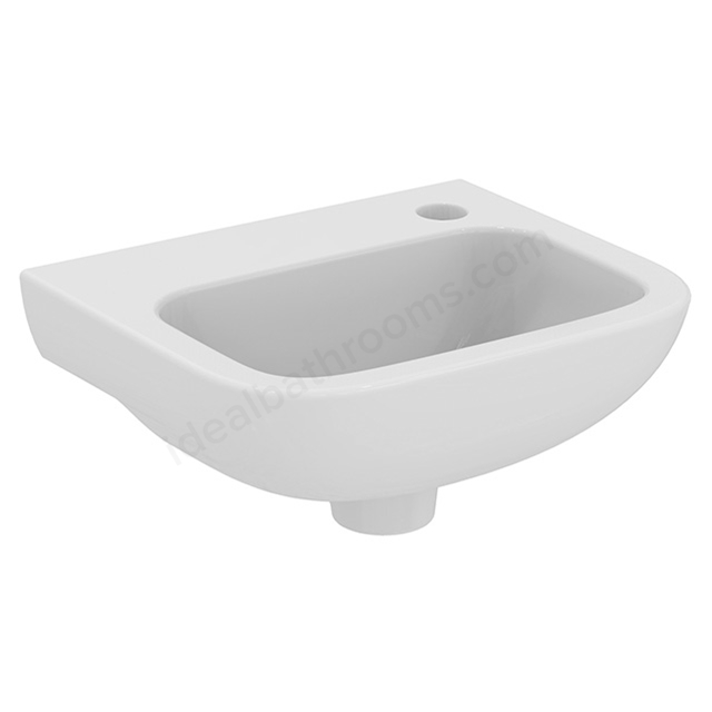 Armitage Shanks Contour 21 370mm Handrinse Basin With 1 Right-Hand Taphole And Bottom Outlet, No Overflow Or Chainstay Hole