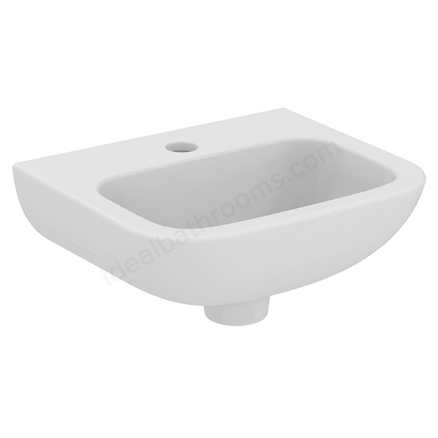 Armitage Shanks Contour 21 370mm Handrinse Basin With 1 Taphole And Bottom Outlet, No Overflow Or Chainstay Hole