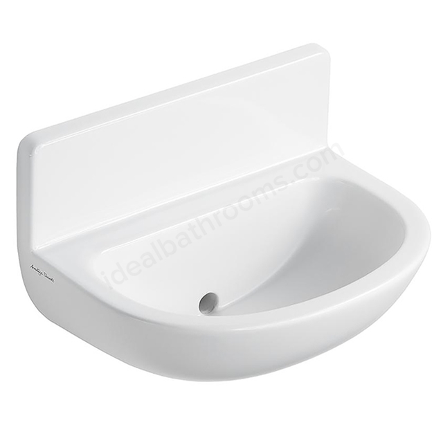 Armitage Shanks Contour 21 500mm No Taphole Back Outlet Basin With 150mm Upstand Splashback, No Overflow or Chainstay Hole