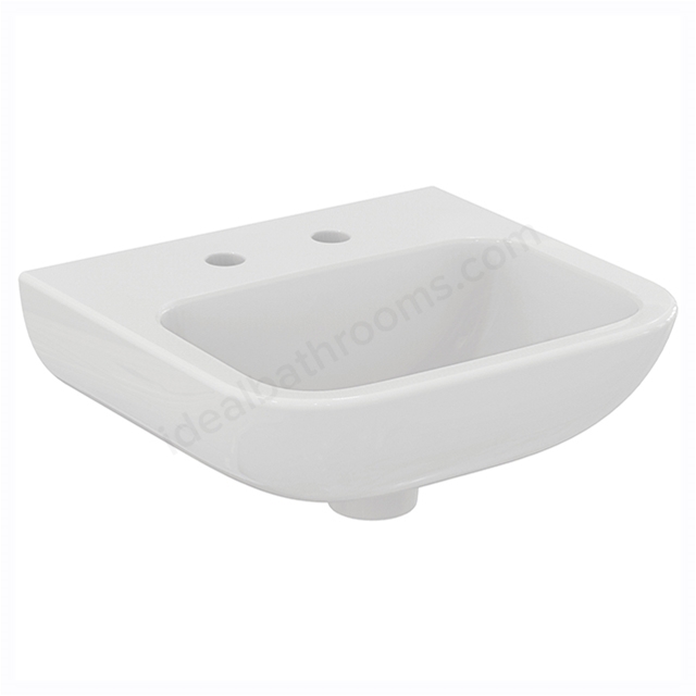 Armitage Shanks Portman 21 400mm Handrinse Basin With 2 Tap Holes (At 100mm Centres), No Overflow Or Chainstay Hole