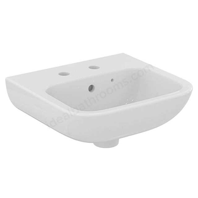Armitage Shanks Portman 21 400mm Basin with 2 Tapholes (100mm Centres) Overflow And Chainstay Hole