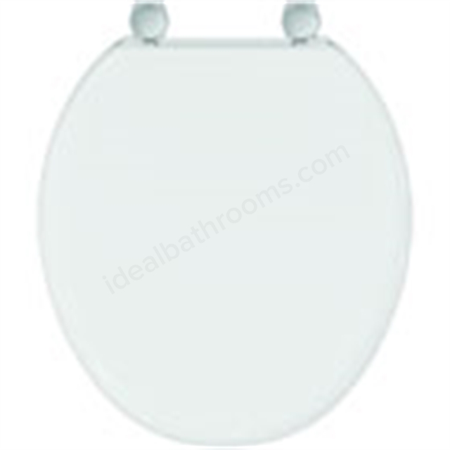 Armitage Shanks Bakasan Toilet Seat & Cover With Stainless Steel Rod And Metal Top Fix Hinges