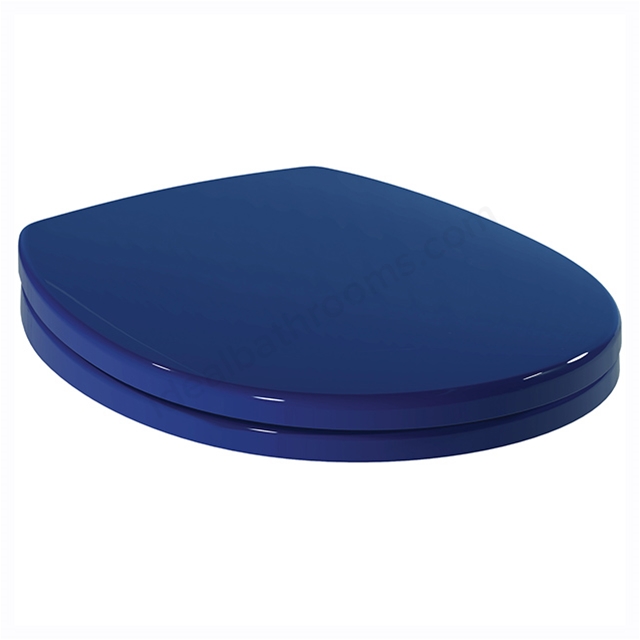 Armitage Shanks Contour 21 Toilet Seat & Cover With Top Fixing Hinges, Blue