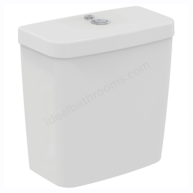 Armitage Shanks Contour 21 Schools Close Coupled 6/4 Litre Dual Flush Cistern With Push Button Valve, Bottom Supply Internal Overflow And Secure Cover Fastener