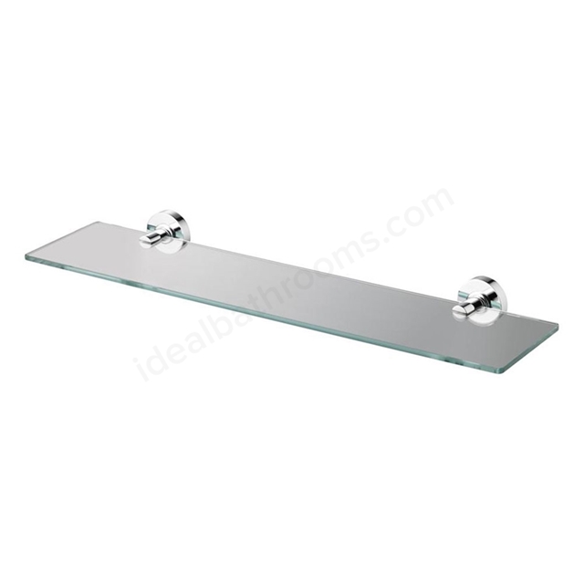 Ideal Standard IOM 600mm Shelf; Transparent Glass; Chrome