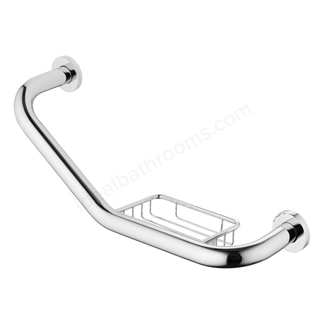 Ideal Standard IOM Grab Rail And Soap Basket; Chrome