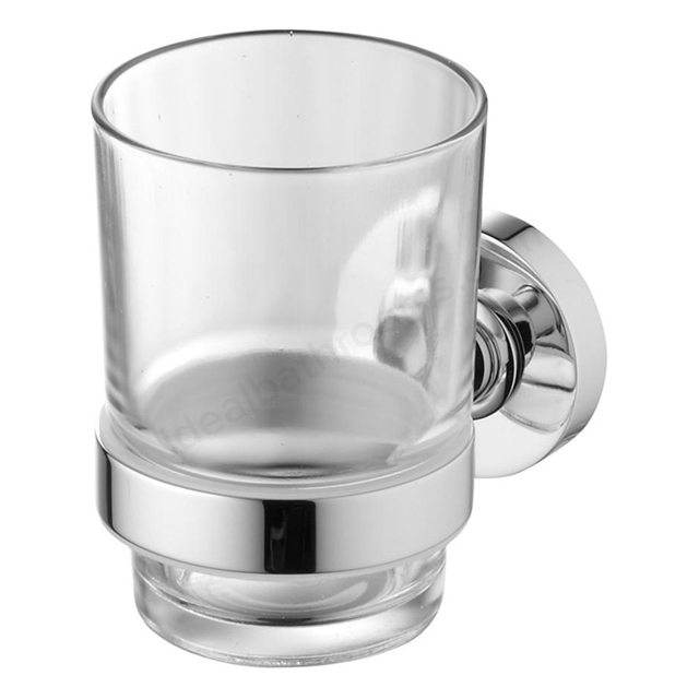 Ideal Standard IOM Tumbler And Holder; Transparent Glass; Chrome