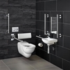 Armitage Shanks CONTOUR 21 Wall Hung Pack with Chrome Rails Right Handed, Chrome Plated