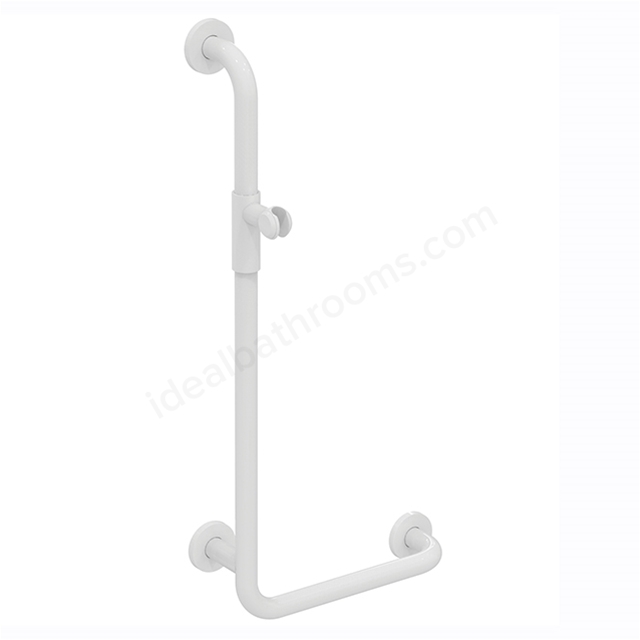 Armitage Shanks Contour 21 90cm x 40cm Angled Shower Left-Hand Grab Rail, White