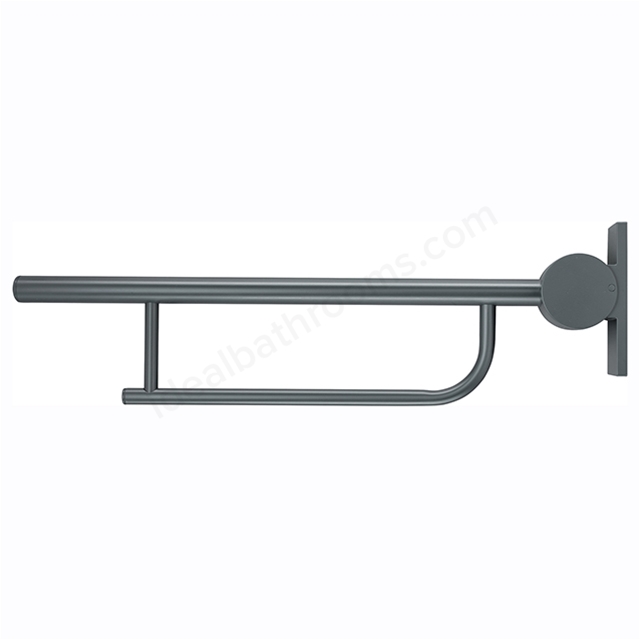 Armitage Shanks Contour 21 80cm Hinged Support Rail, Charcoal