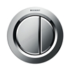 Geberit TYPE01 Dual Flush Button; for Concealed Cisterns 120mm & 150mm; for Solid & Dry Walls; Gloss Chrome