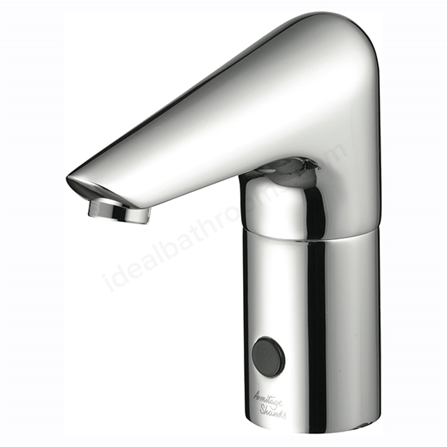 Armitage Shanks Sensorflow 21 Basin Mounted Tall Spout With Integral Sensor, Anti-Vandal Laminar Flow Outlet, Copper Tube Inlet, Servicing Valve And Filter, Link