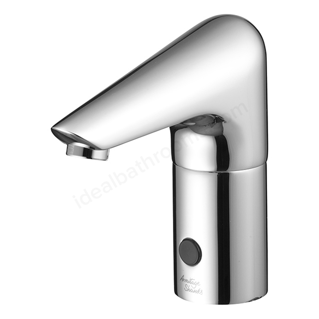 Armitage Shanks Sensorflow 21 Basin Mounted Tall Spout With Integral Sensor, Anti-Vandal Laminar Flow Outlet, Copper Tube Inlet, Servicing Valve And Filter, Battery Powered