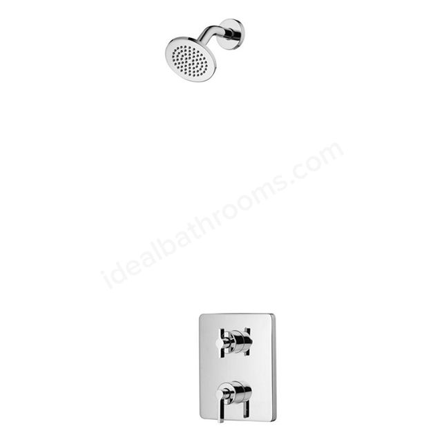 Ideal Standard IDEALRAIN S1 Rainshower Fixed Shower Head With Angled Arm; Chrome